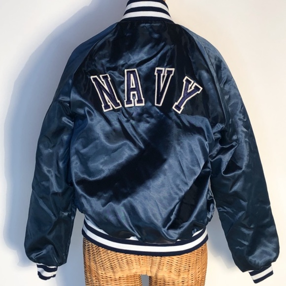 satin varsity bomber jacket